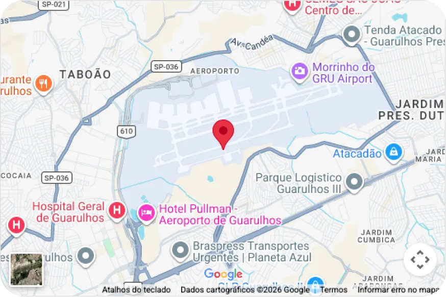 Mapa: Aeroporto de Guarulhos