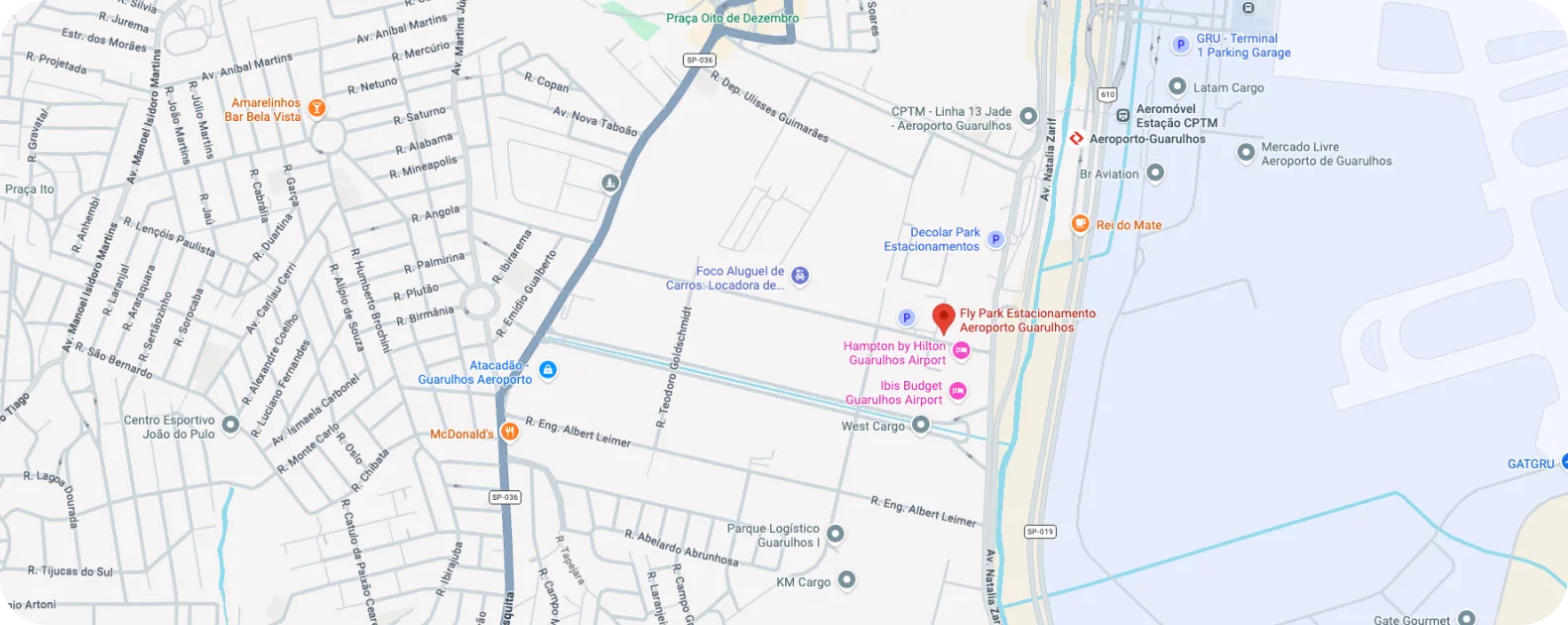 Mapa: FlyPark